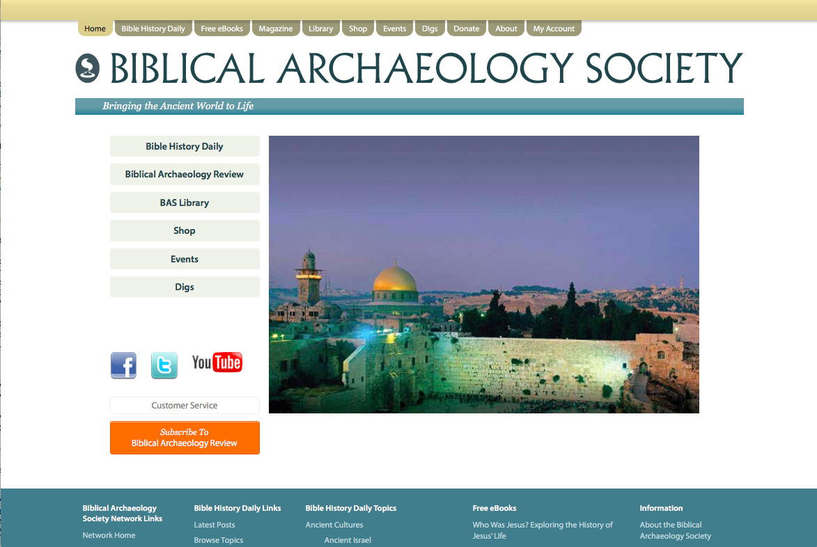 Biblical Archaeology Society - For All Things Bible