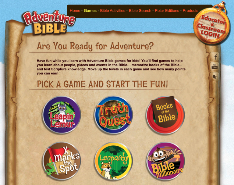 Adventure Bible Games - For All Things Bible