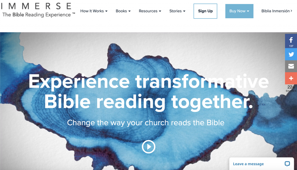Immerse The Reading Bible For All Things Bible