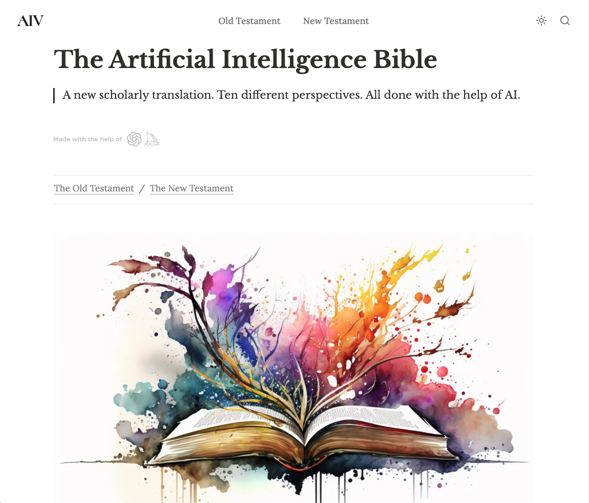 The Artificial Intelligence Bible For All Things Bible