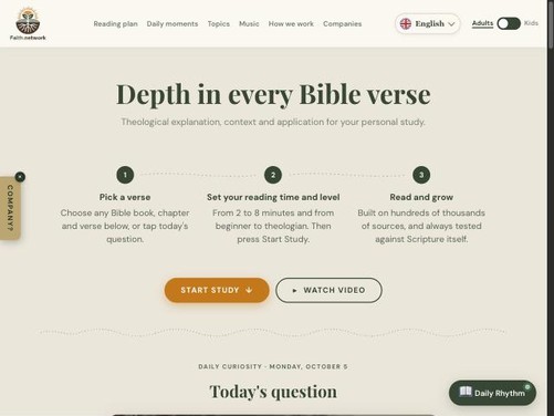 Faith.Network website screenshot